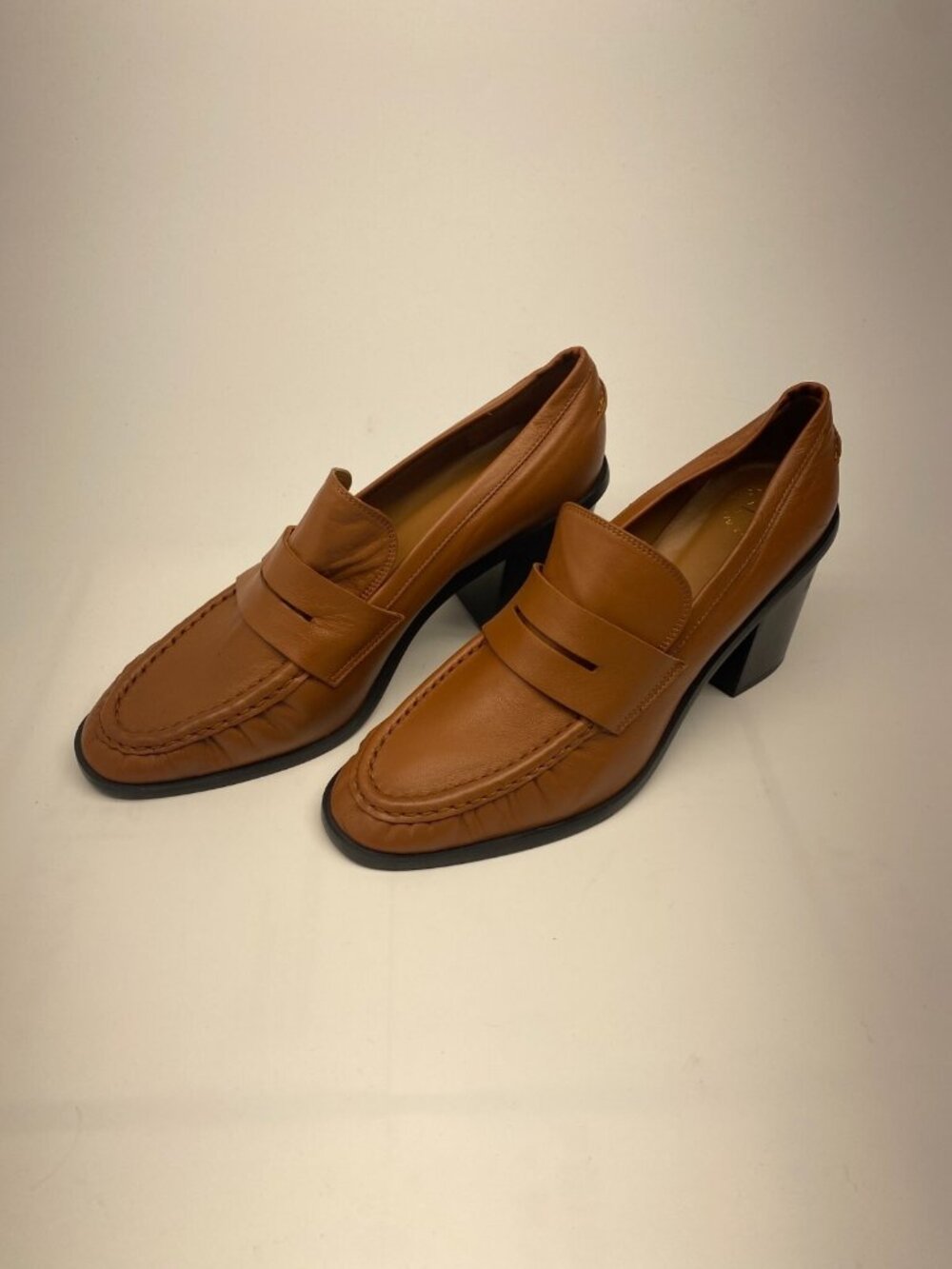 ATP Atelier Womens Avella Nappa Brown Oxford Heeled loafers Sz 10